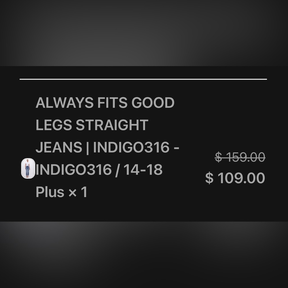 Good American Always Fits (size 14-18 Plus) Straight Leg Jean in Indigo316 - Picture 5 of 7